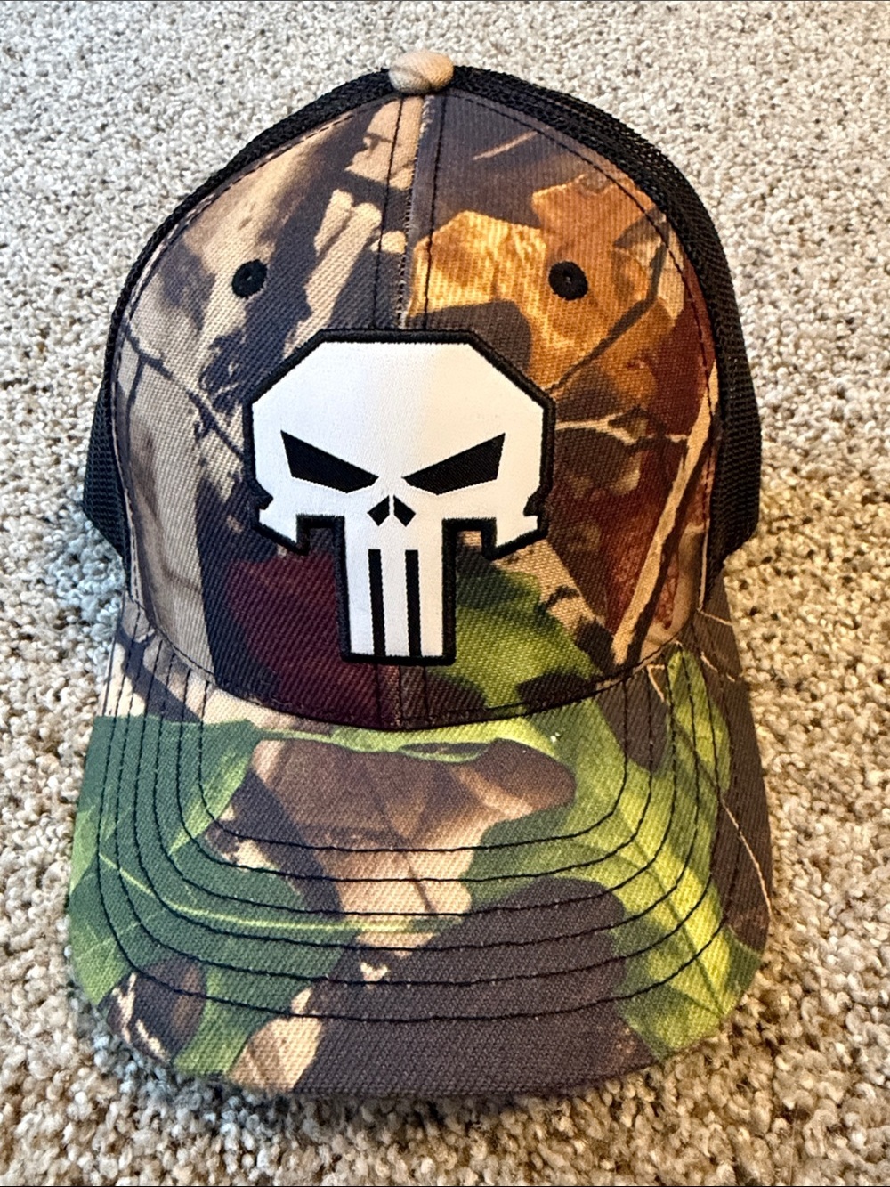 Marvel “The Punisher”  Camo Trucker Hat, Adjustable, Like New